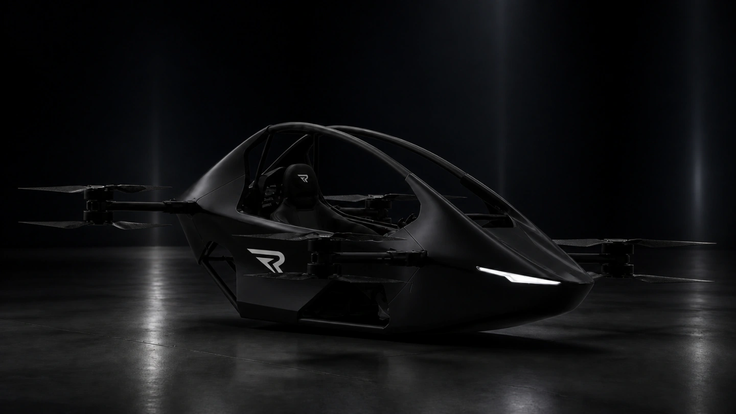 Black REVTOL R2 aircraft